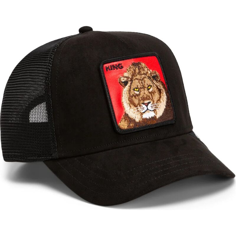 cappello-curvo-nero-snapback-re-leone-rosso-microsuede-king-the-farm-goorin-bros