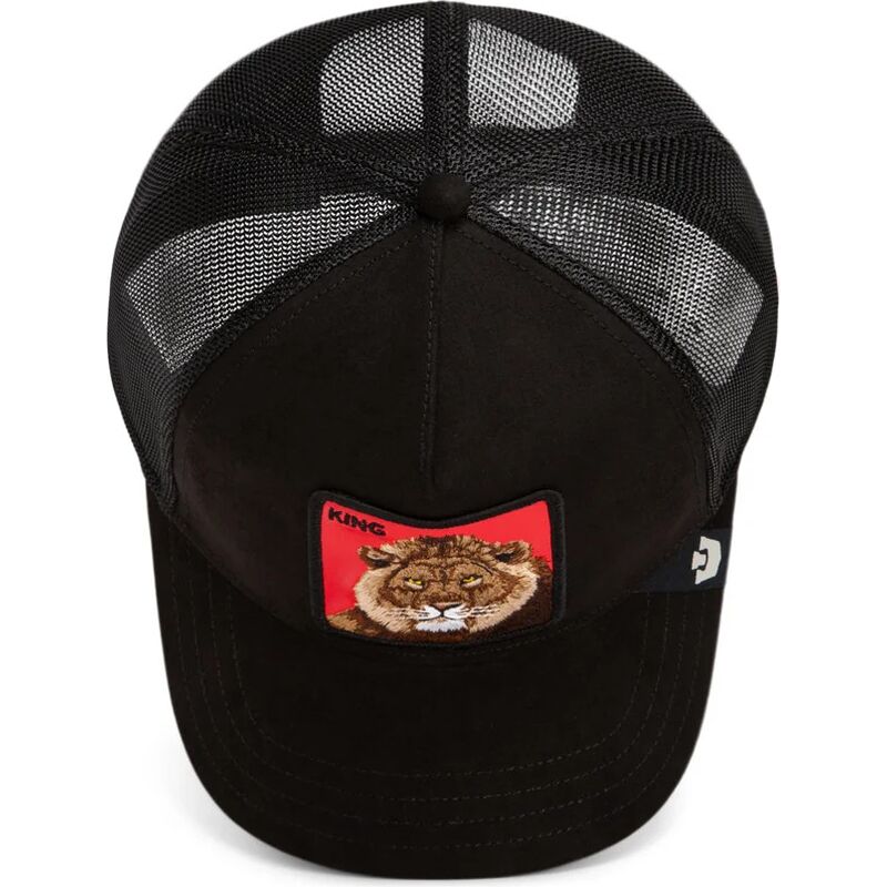 cappello-curvo-nero-snapback-re-leone-rosso-microsuede-king-the-farm-goorin-bros