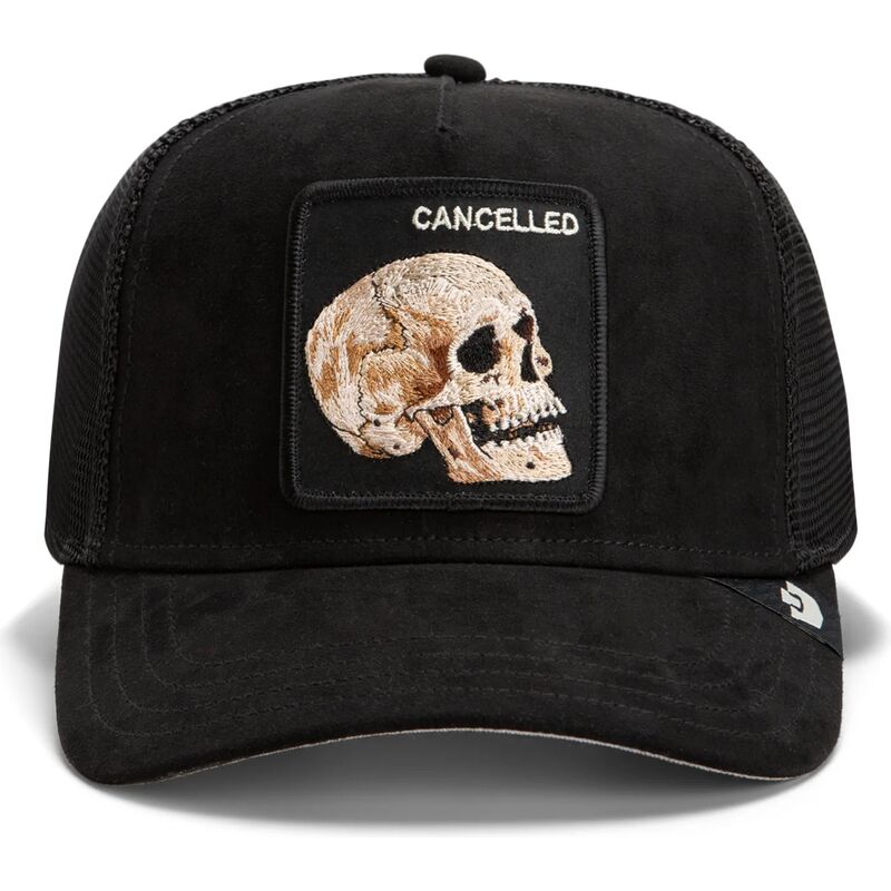 cappello-curvo-nero-snapback-suede-cancelled-skull-microsuede-the-farm-goorin-bros