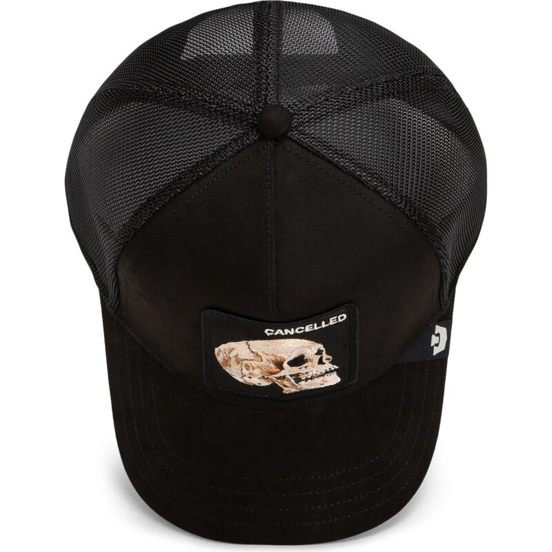 cappello-curvo-nero-snapback-suede-cancelled-skull-microsuede-the-farm-goorin-bros
