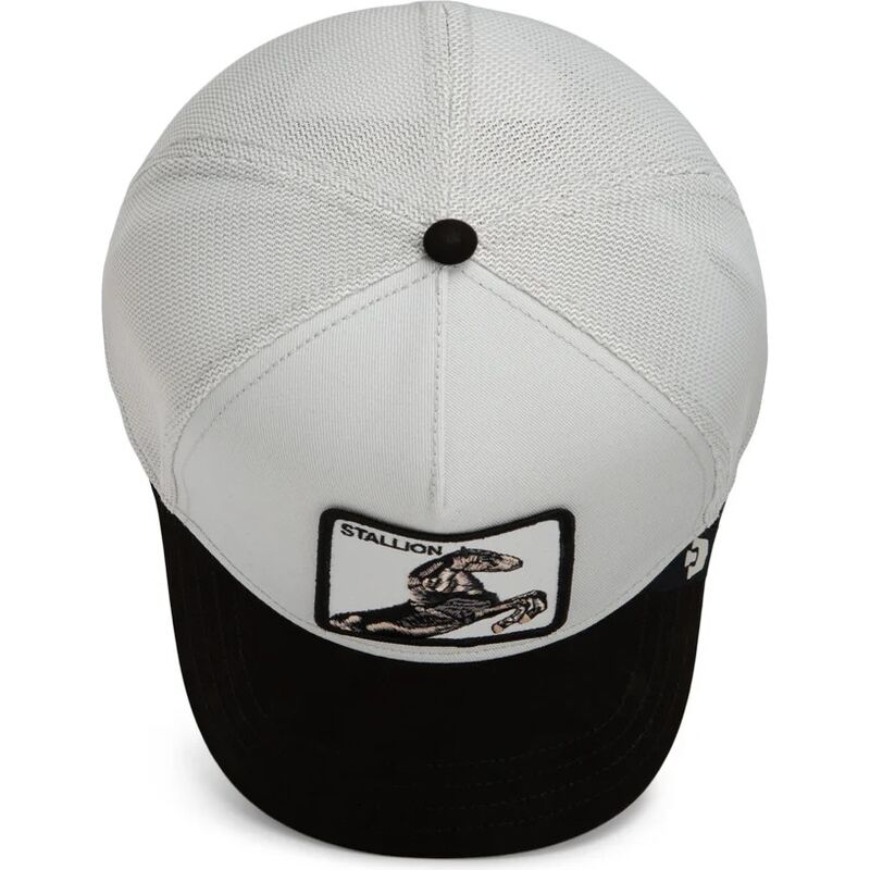 casquette-trucker-grise-et-noire-cheval-suede-stallion-microsuede-the-farm-goorin-bros