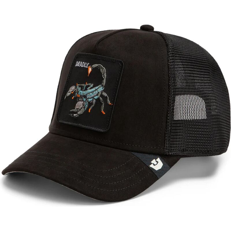 casquette-trucker-noire-scorpion-suede-scorpion-microsuede-the-farm-goorin-bros
