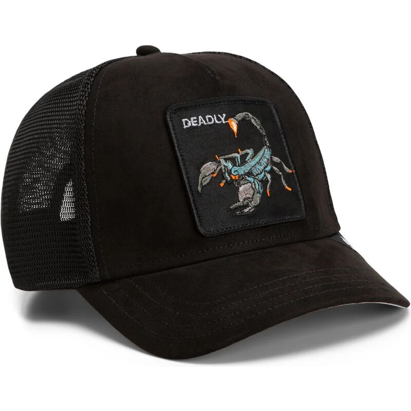 cappello-curvo-nero-snapback-suede-scorpion-microsuede-the-farm-goorin-bros