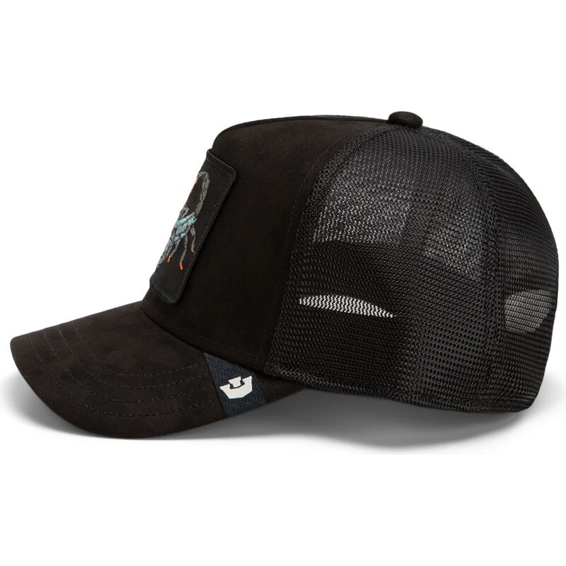 cappello-curvo-nero-snapback-suede-scorpion-microsuede-the-farm-goorin-bros