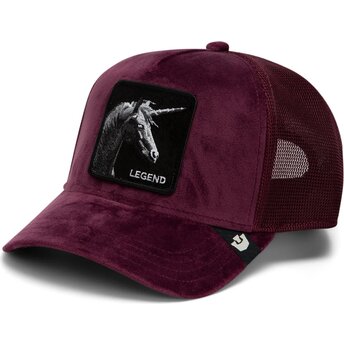 Mützen gebogen rot snapback Velour Legend The Farm Goorin Bros.