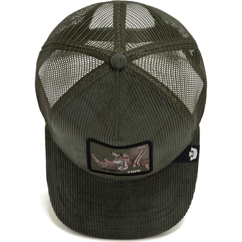 casquette-trucker-verte-rhinoceros-corduroy-tuff-ridgeline-the-farm-goorin-bros