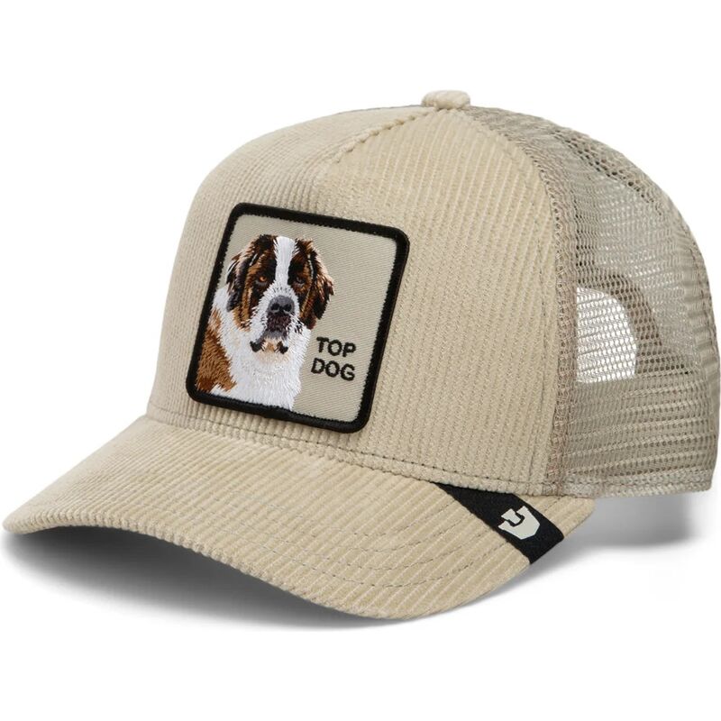 casquette-trucker-beige-chien-corduroy-top-dog-ridgeline-the-farm-goorin-bros