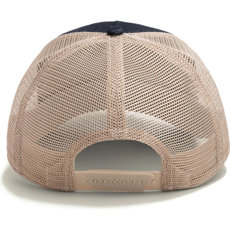 casquette-trucker-bleue-marine-et-beige-chien-guard-denim-after-dark-the-farm-goorin-bros