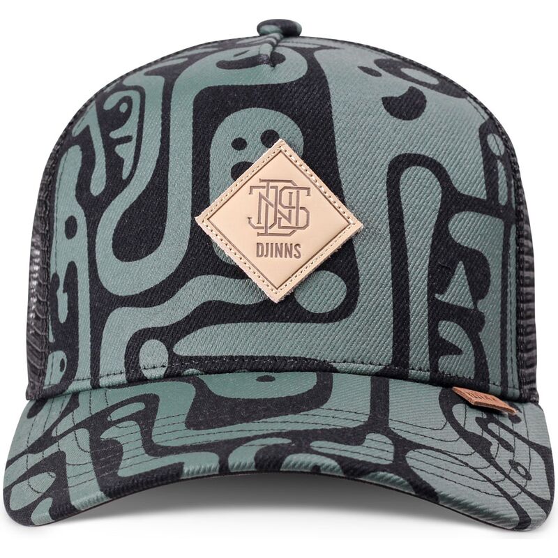 casquette-trucker-verte-et-noire-hft-denim-oracle-djinns casquette-trucker-verte-et-noire-hft-denim-oracle-djinns