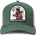 casquette-trucker-verte-et-beige-hft-do-nothing-club-weird-vibes-frog-djinns