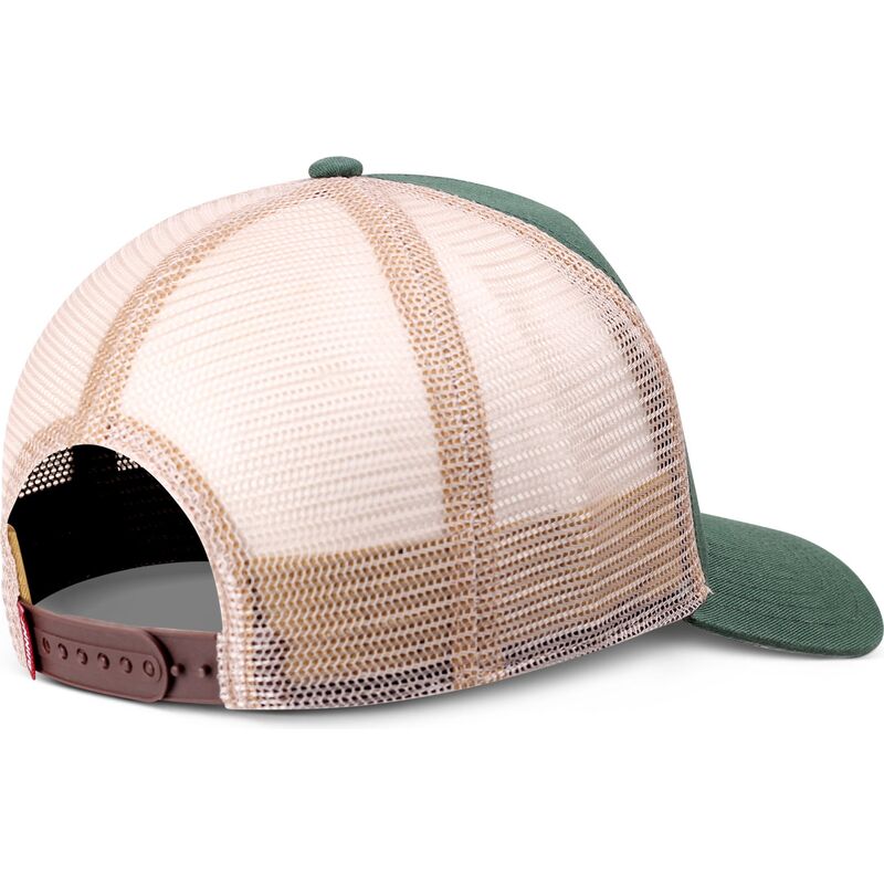 casquette-trucker-verte-et-beige-hft-do-nothing-club-weird-vibes-frog-djinns
