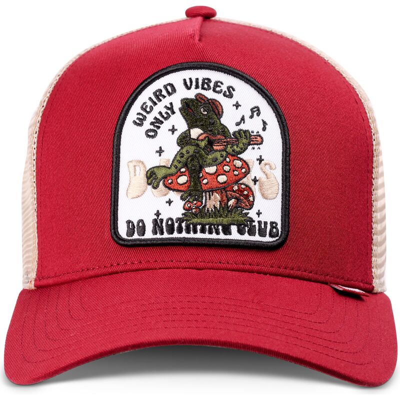 mutzen-gebogen-rot-snapback-hft-do-nothing-club-weird-vibes-frog-von-djinns mutzen-gebogen-rot-snapback-hft-do-nothing-club-weird-vibes-frog-von-djinns