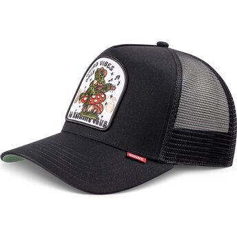 Mützen gebogen schwarz snapback HFT Do Nothing Club Weird Vibes Frog von Djinns