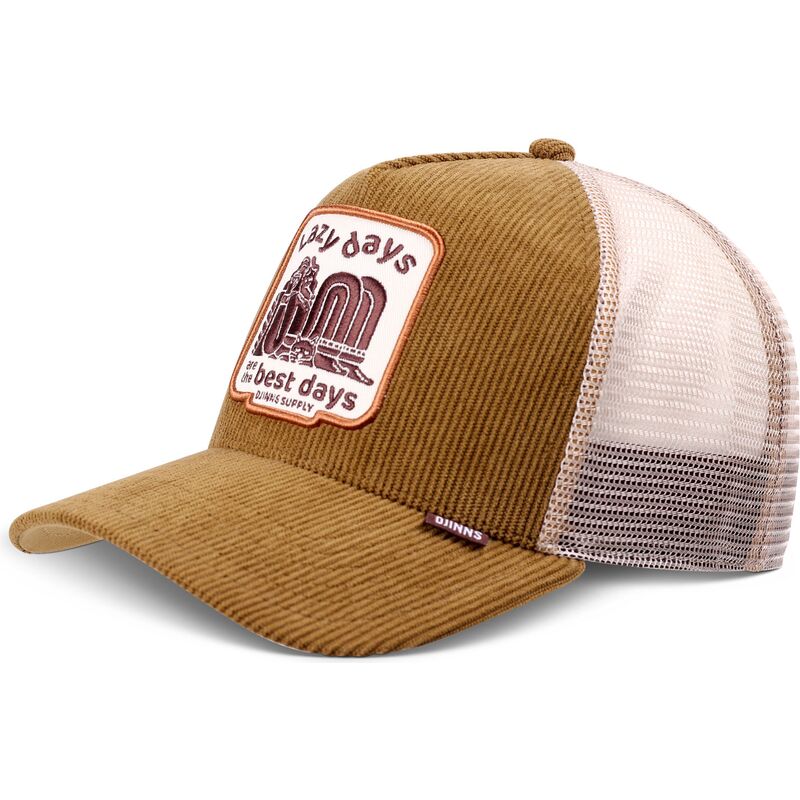 cappello-curvo-marrone-snapback-hft-lazy-days-di-djinns