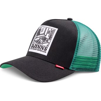 Cappello curvo nero snapback HFT LSCC Lazy Sunday Coffee Club Record di Djinns