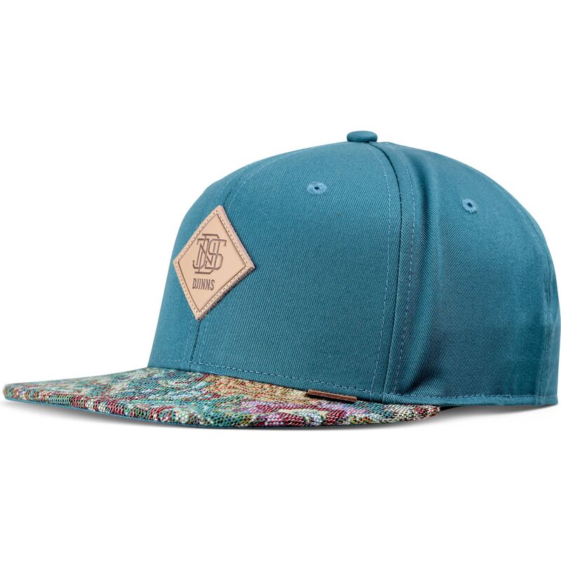 cappello-piatto-blu-snapback-multicolor-color-explo-di-djinns