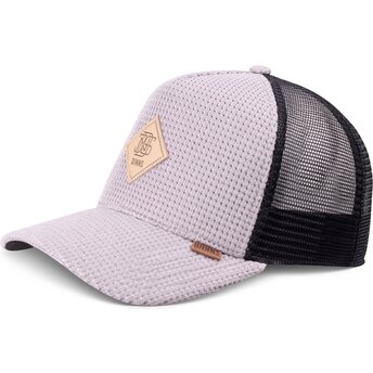 Cappello curvo grigio snapback HFT Knitted Fab di Djinns