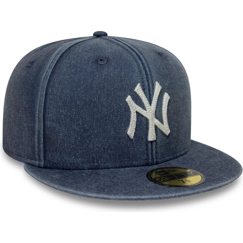 mutzen-flach-marineblau-angepasst-59fifty-washed-der-new-york-yankees-mlb-von-new-era