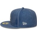 cappello-piatto-blu-aderente-59fifty-washed-dei-los-angeles-dodgers-mlb-di-new-era
