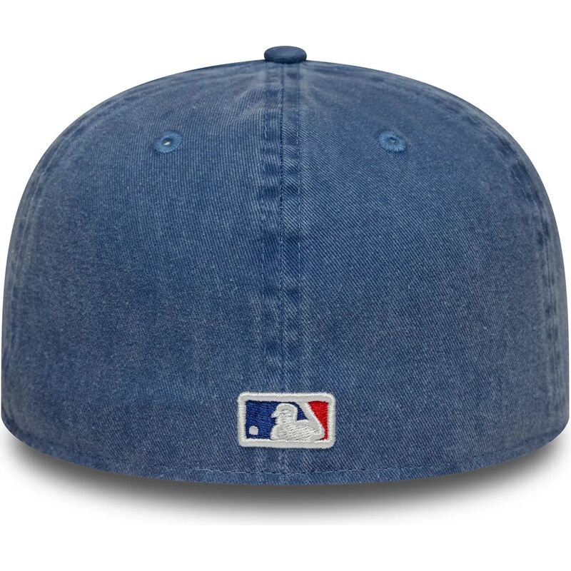 cappello-piatto-blu-aderente-59fifty-washed-dei-los-angeles-dodgers-mlb-di-new-era