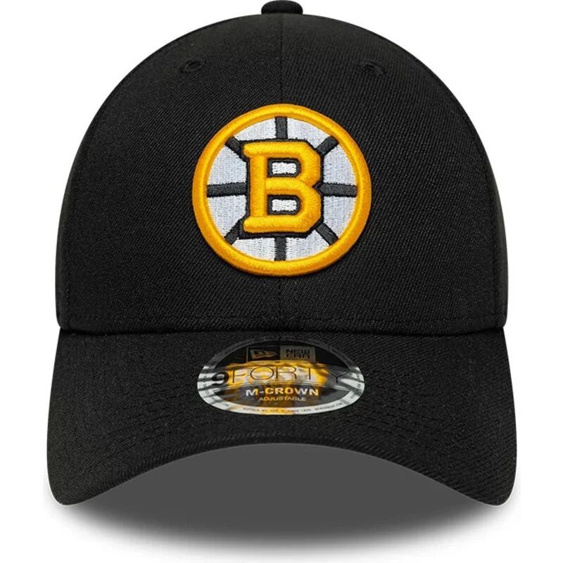 cappello-curvo-nero-snapback-9forty-m-crown-team-dei-boston-bruins-nhl-di-new-era