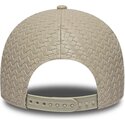 cappello-curvo-beige-cinghia-regolabile-9forty-pu-weave-dei-new-york-yankees-mlb-di-new-era