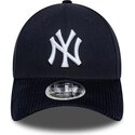 cappello-curvo-blu-marino-snapback-9forty-m-crown-cord-visor-dei-new-york-yankees-mlb-di-new-era