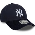 cappello-curvo-blu-marino-snapback-9forty-m-crown-cord-visor-dei-new-york-yankees-mlb-di-new-era