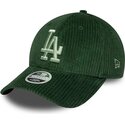 cappello-curvo-verde-snapback-9forty-m-crown-chunky-cord-dei-los-angeles-dodgers-mlb-di-new-era