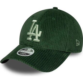 Mützen gebogen grün snapback 9FORTY M-Crown Chunky Cord der Los Angeles Dodgers MLB von New Era