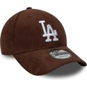 casquette-courbee-marron-snapback-9forty-entry-cord-los-angeles-dodgers-mlb-new-era