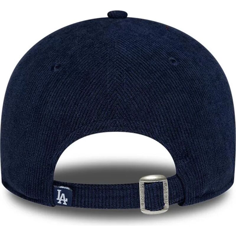 mutzen-gebogen-marineblau-verstellbares-band-9twenty-cord-script-der-los-angeles-dodgers-mlb-von-new-era