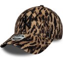 mutzen-gebogen-leopard-verstellbares-band-9forty-ocelot-print-der-new-york-yankees-mlb-von-new-era