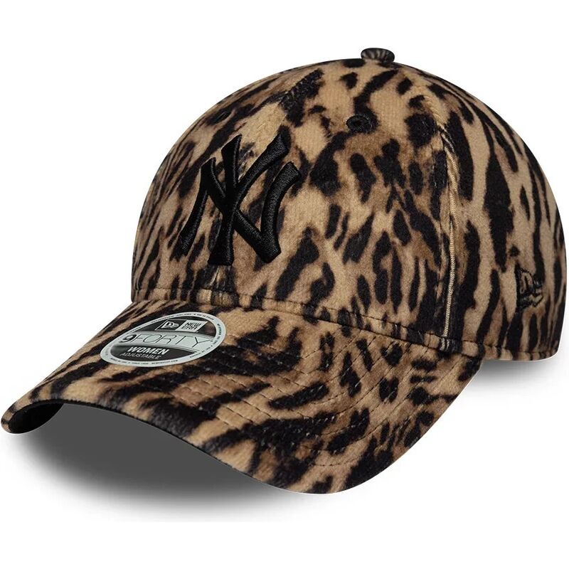 mutzen-gebogen-leopard-verstellbares-band-9forty-ocelot-print-der-new-york-yankees-mlb-von-new-era