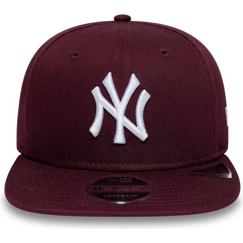 casquette-plate-grenat-snapback-9fifty-original-fit-league-essential-new-york-yankees-mlb-new-era