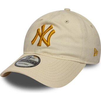 Mützen gebogen beige verstellbares band dorado 9TWENTY League Essential der New York Yankees MLB von New Era