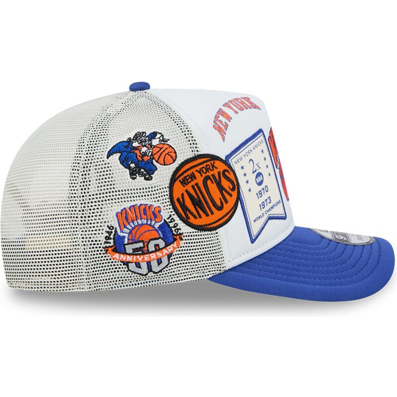 cappello-curvo-bianco-snapback-hardwood-classics-9fifty-a-frame-precurved-dei-new-york-knicks-nba-di-new-era