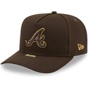 cappello-curvo-marrone-snapback-9fifty-a-frame-precurved-visor-pin-dei-atlanta-braves-mlb-di-new-era