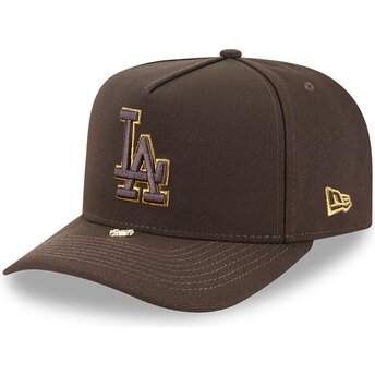 Cappello curvo marrone snapback 9FIFTY A Frame Precurved Visor Pin dei Los Angeles Dodgers MLB di New Era