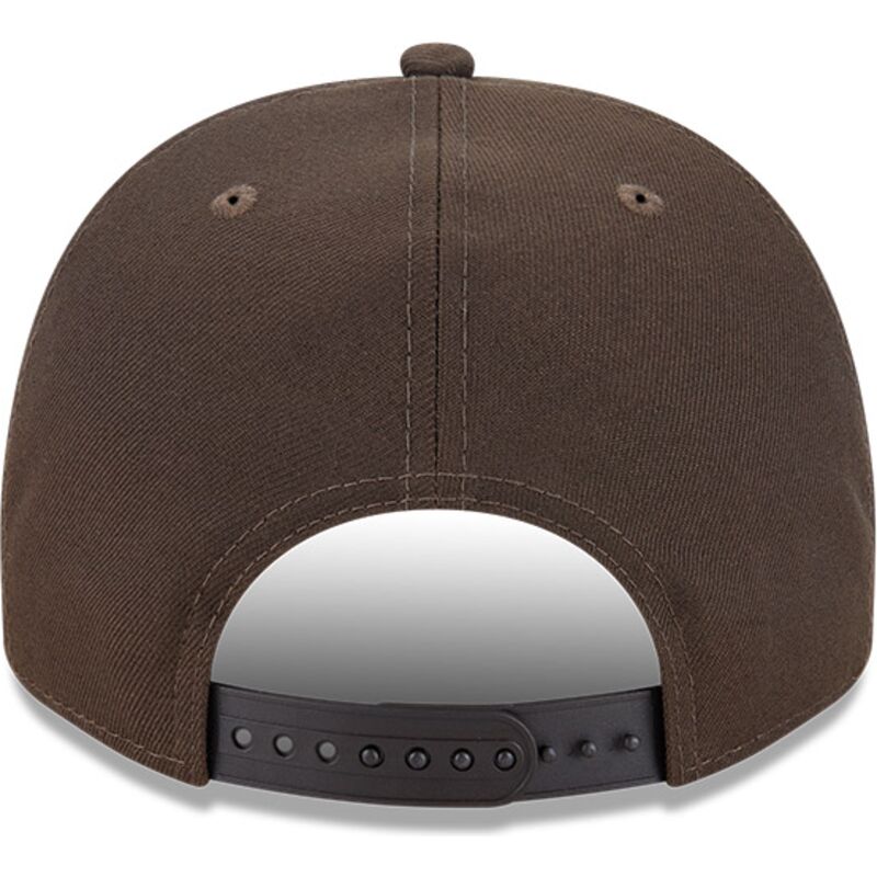 mutzen-gebogen-braun-snapback-9fifty-a-frame-precurved-visor-pin-der-los-angeles-dodgers-mlb-von-new-era