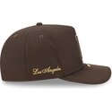 cappello-curvo-marrone-snapback-9fifty-a-frame-precurved-visor-pin-dei-los-angeles-dodgers-mlb-di-new-era