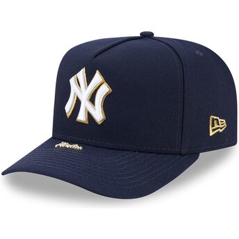 Cappello curvo blu marino snapback 9FIFTY A Frame Precurved Visor Pin dei New York Yankees MLB di New Era