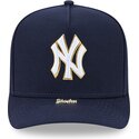 mutzen-gebogen-marineblau-snapback-9fifty-a-frame-precurved-visor-pin-der-new-york-yankees-mlb-von-new-era