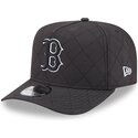 cappello-curvo-nero-snapback-9fifty-a-frame-precurved-checkered-dei-boston-red-sox-mlb-di-new-era
