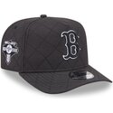 cappello-curvo-nero-snapback-9fifty-a-frame-precurved-checkered-dei-boston-red-sox-mlb-di-new-era