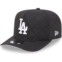 cappello-curvo-nero-snapback-9fifty-a-frame-precurved-checkered-dei-los-angeles-dodgers-mlb-di-new-era