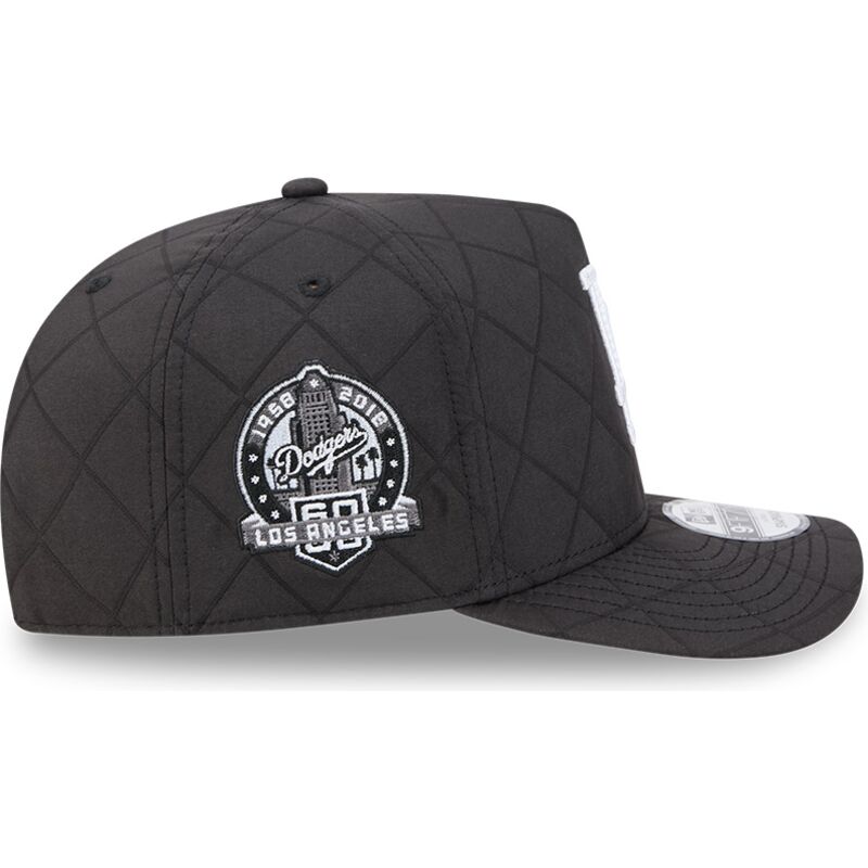 mutzen-gebogen-schwarz-snapback-9fifty-a-frame-precurved-checkered-der-los-angeles-dodgers-mlb-von-new-era