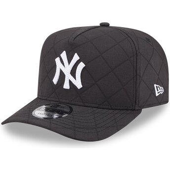 Cappello curvo nero snapback 9FIFTY A Frame Precurved Checkered dei New York Yankees MLB di New Era
