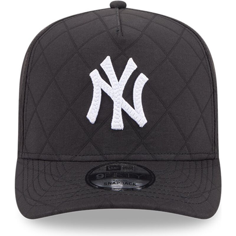 mutzen-gebogen-schwarz-snapback-9fifty-a-frame-precurved-checkered-der-new-york-yankees-mlb-von-new-era