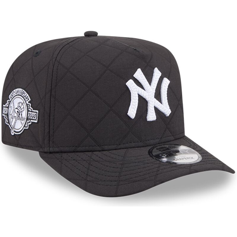 mutzen-gebogen-schwarz-snapback-9fifty-a-frame-precurved-checkered-der-new-york-yankees-mlb-von-new-era